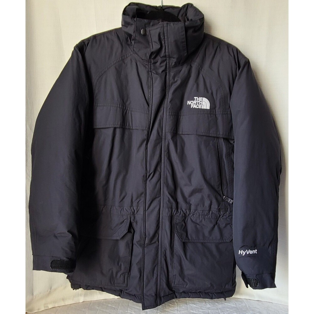 The North Face HyVent Boys XL Goose Down Parka Jacket Black Winter No Hood